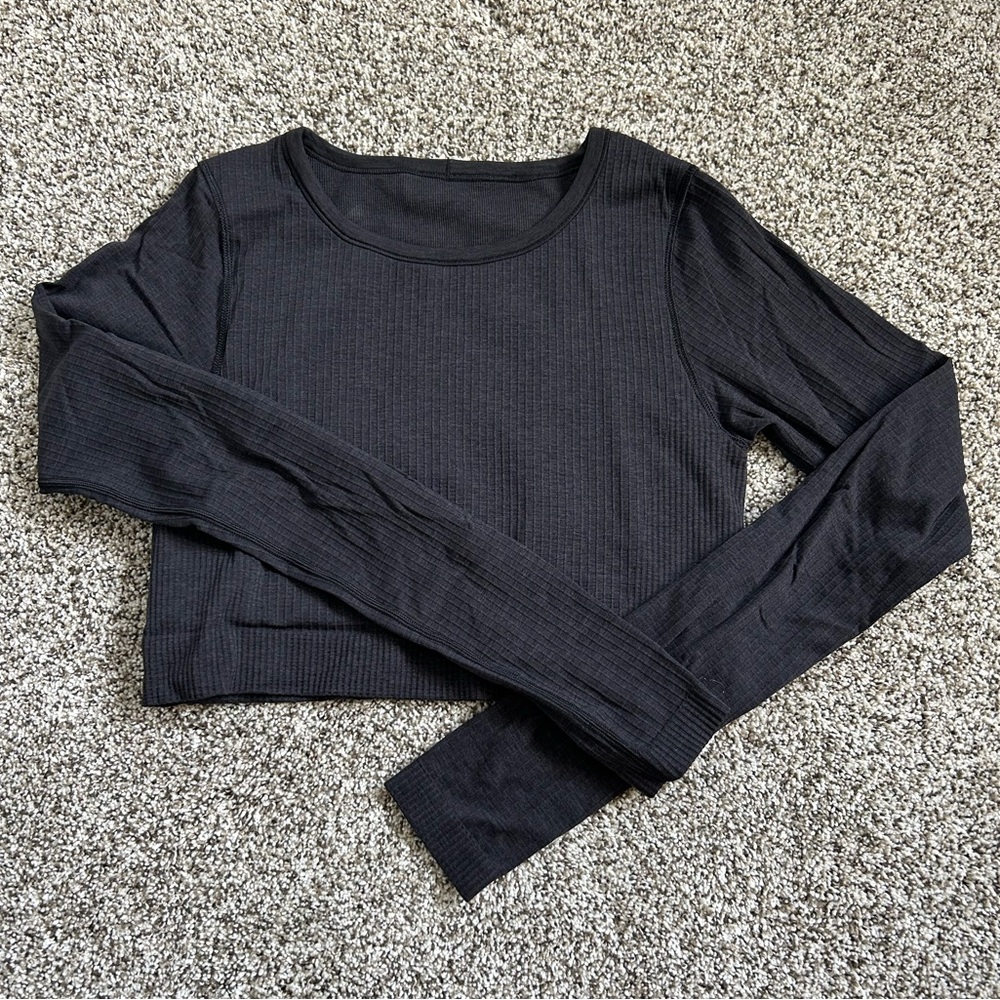 Lululemon Athletica Black Crop Top